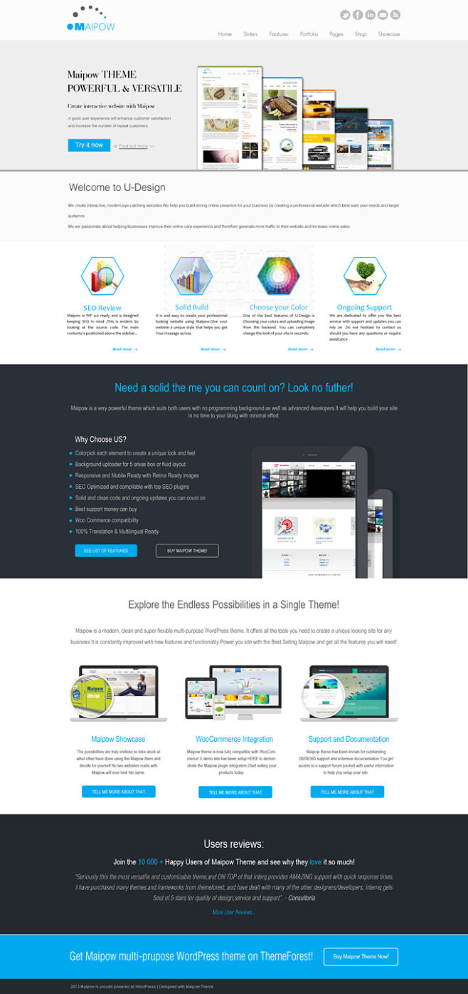應用程序開發站模板PSD分層素材網頁 |.